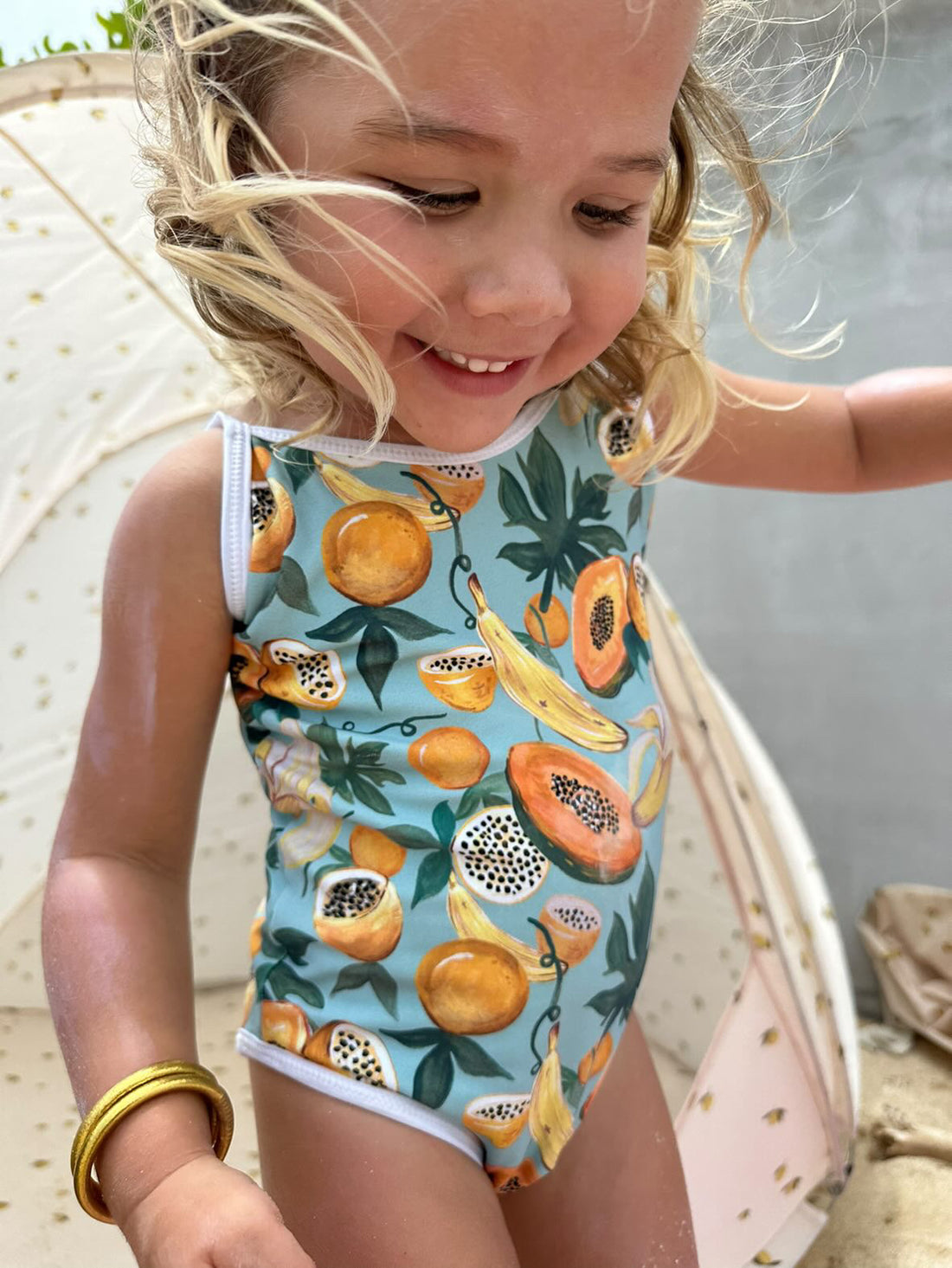 Millie One Piece Kids Swimsuit - Papaya