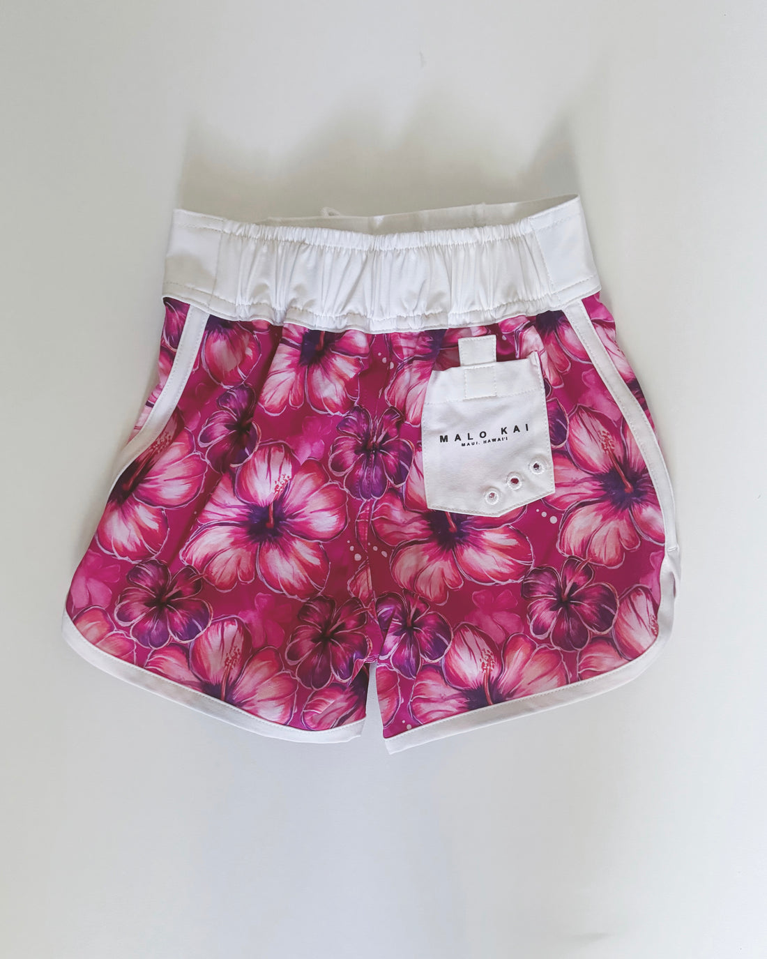 Hibiscus Hunny Print Kids Surf Shorts